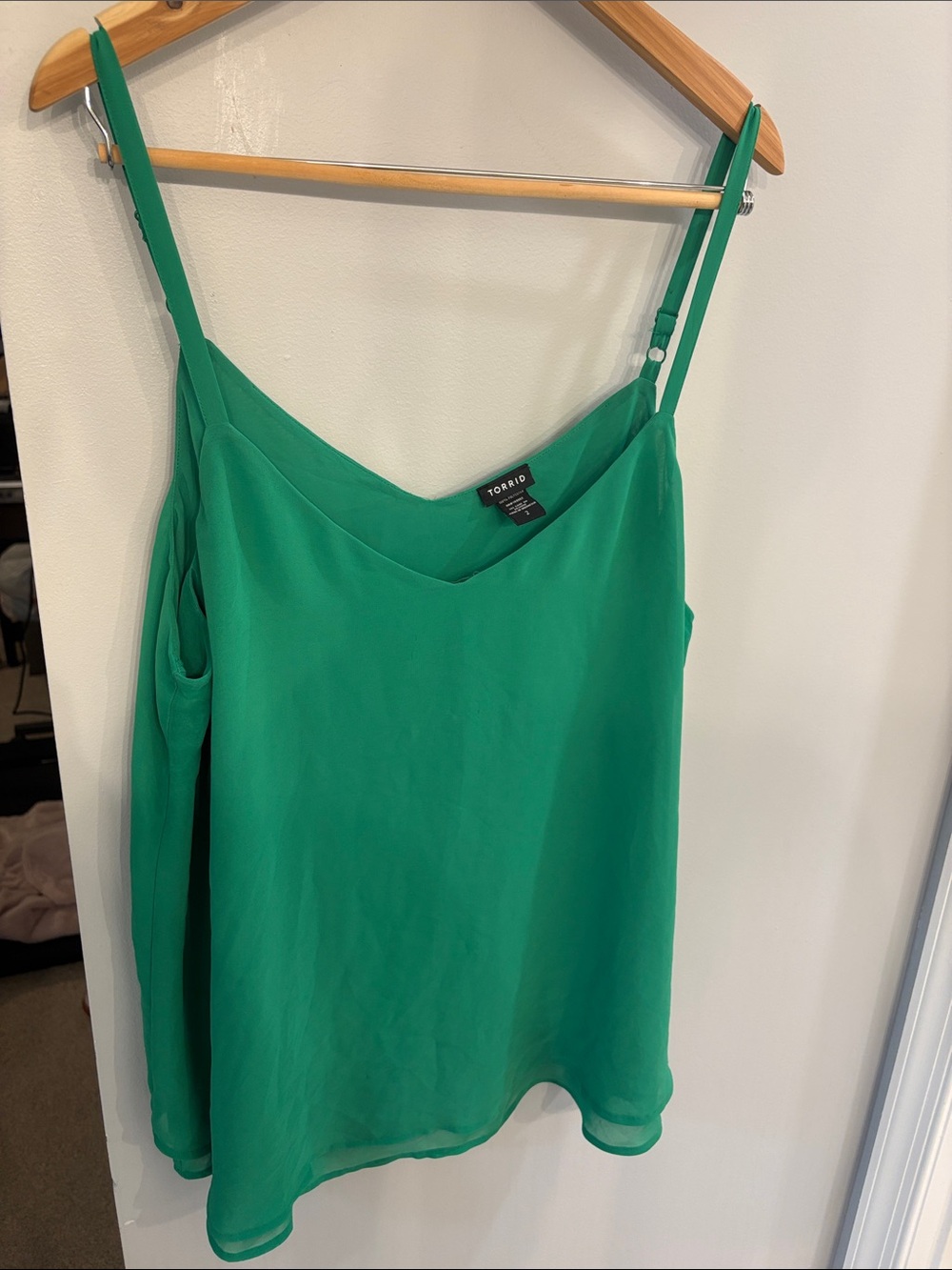 torrid Emerald Green V-Neck Adjustable Strap Cami